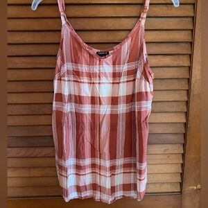 TORRID Red Gingham Flowy Tank Top